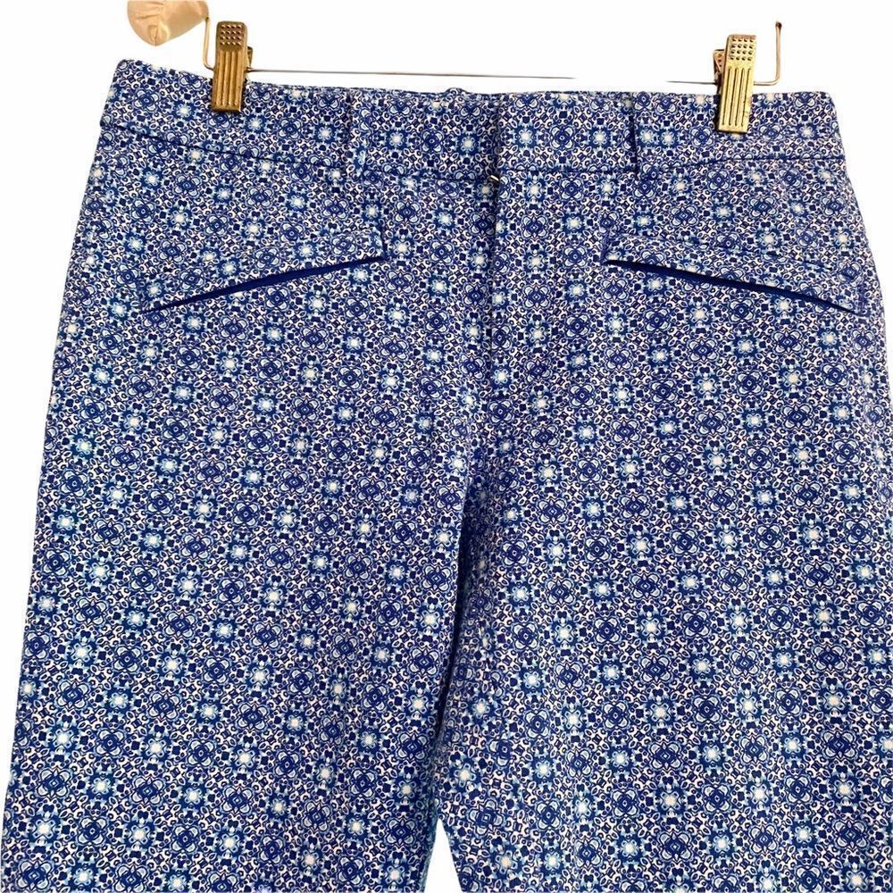 GAP Stretch Blue White Pattern Front Zipper Pocket - Picture 2 of 6